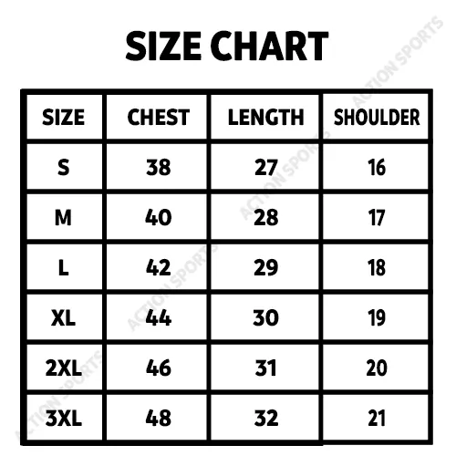 Size chart for Stylish Women's Top